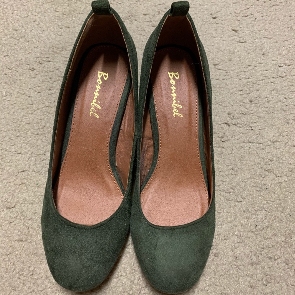 Bonnibel hunter green short heel
